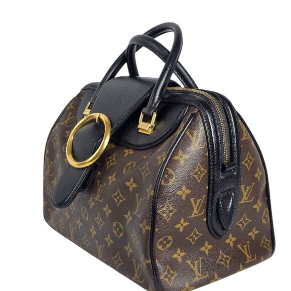 LOUIS VUITTON Golden Arrow Speedy Bag Black Monogram Canvas Leather Tote Rare LV - Picture 4 of 16